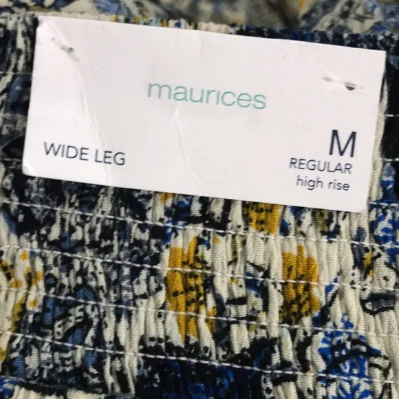 Maurices Womens Medium Floral Bohemian Wide-Leg Pants NEW - Picture 7 of 10